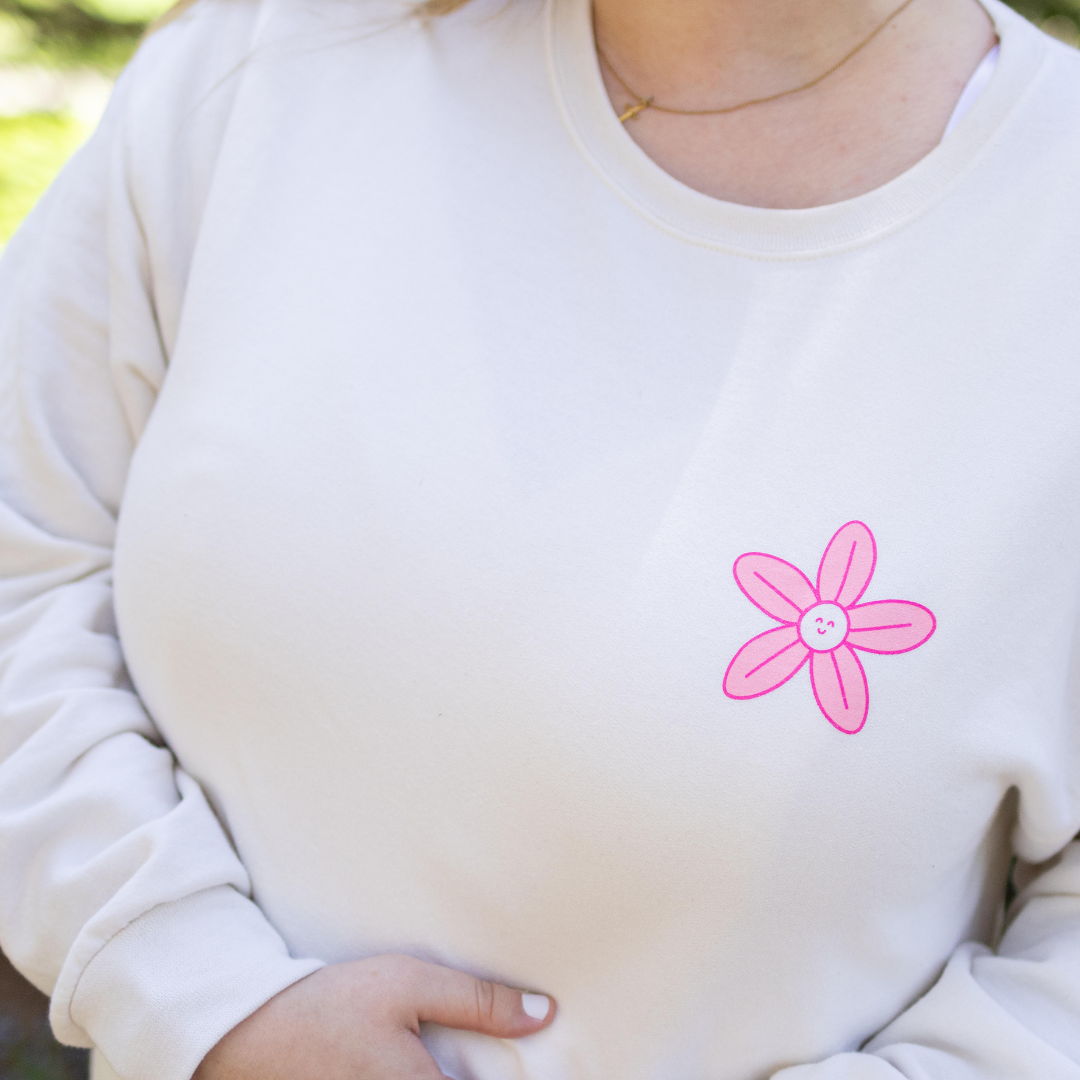 Be Proud of Your Progress Floral Crewneck Sweatshirt