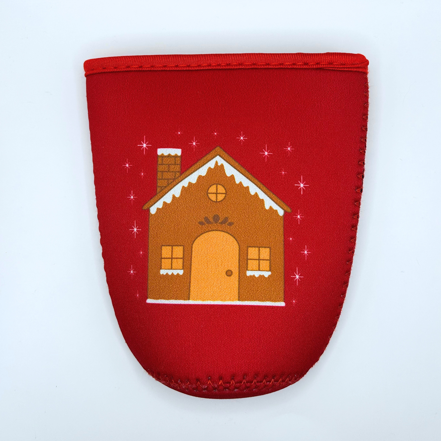 Holiday Gingerbread House Iced Coffee Drink Sleeve