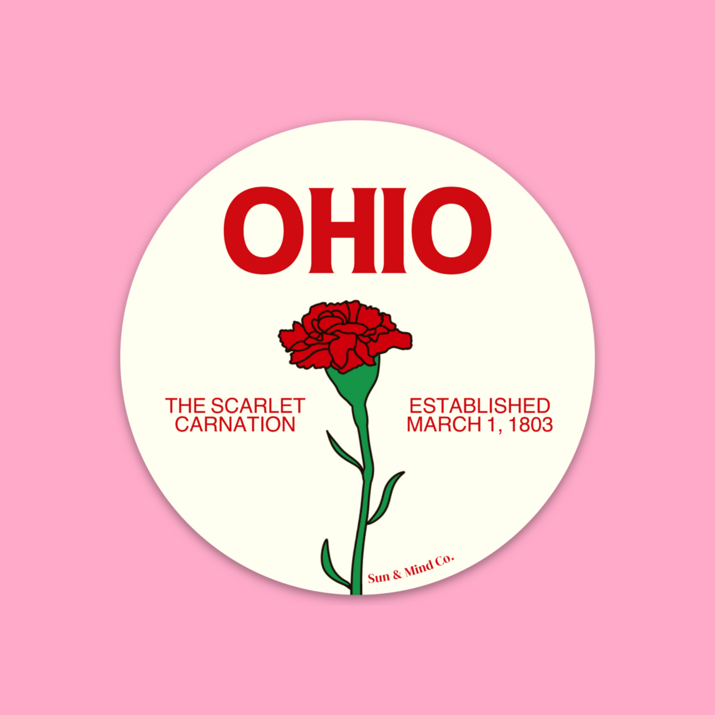 Ohio State Flower Sticker
