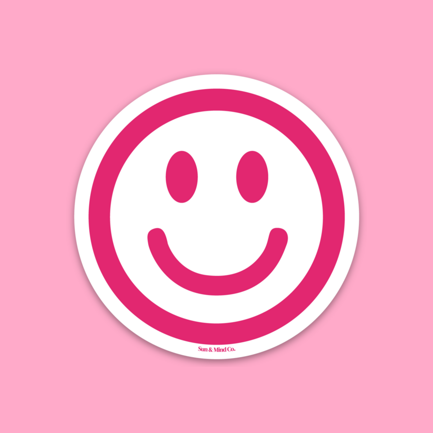 Pink Smiley Sticker
