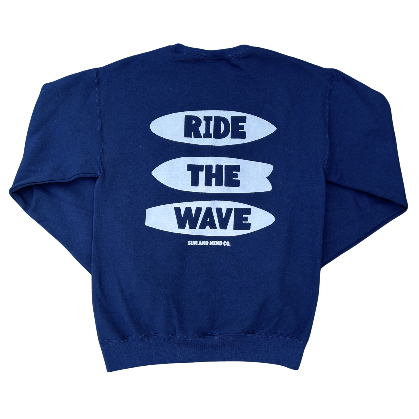 Ride The Wave Navy Blue Crewneck Sweatshirt