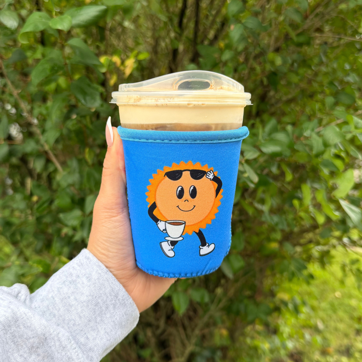 Blue Sunny Iced Coffee Drink Sleeve