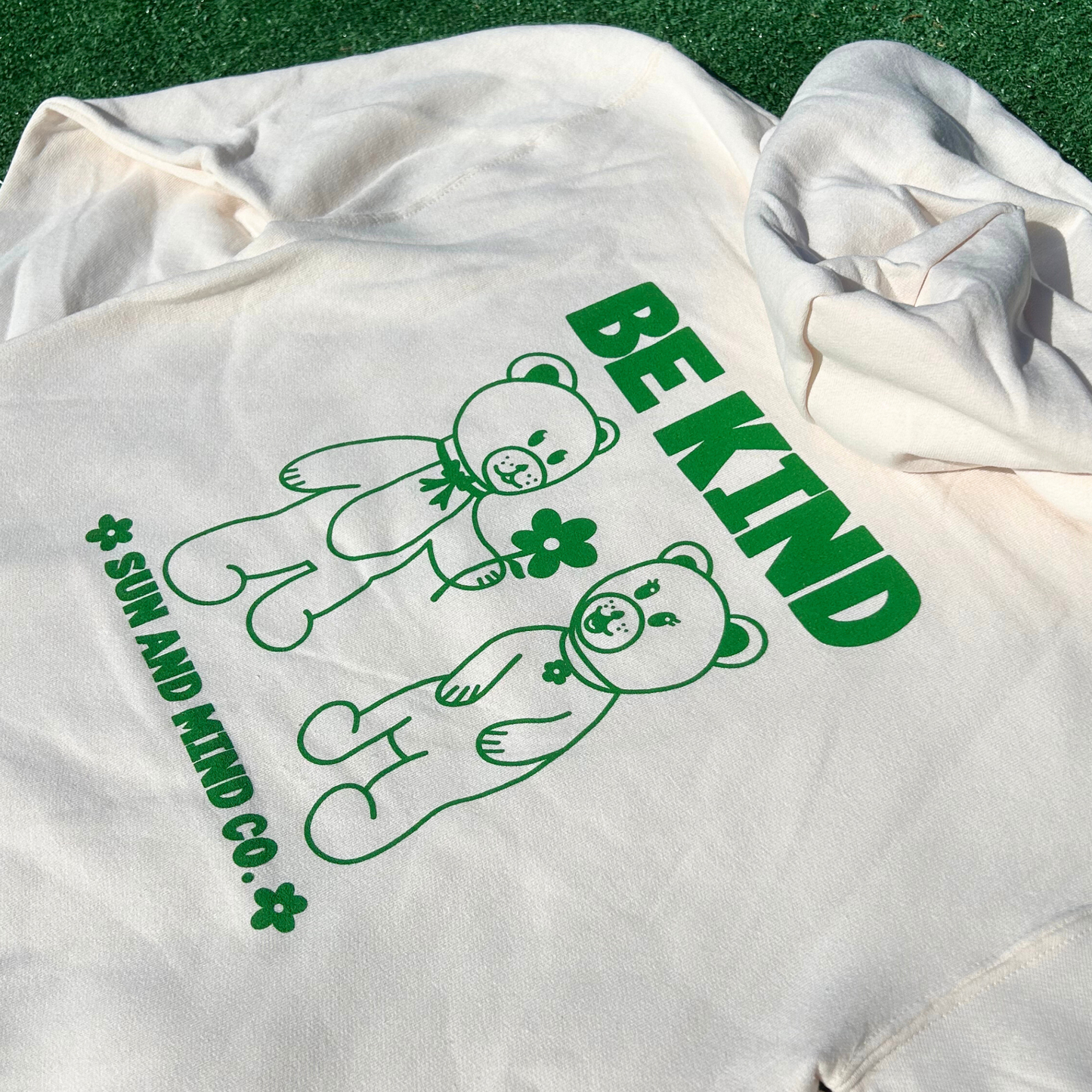 Be Kind Bears Cream Hoodie