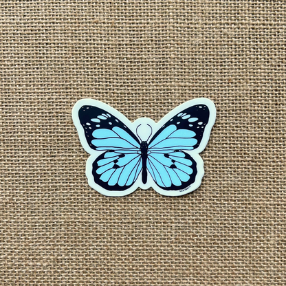 Blue Butterfly Sticker