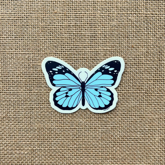 Blue Butterfly Sticker