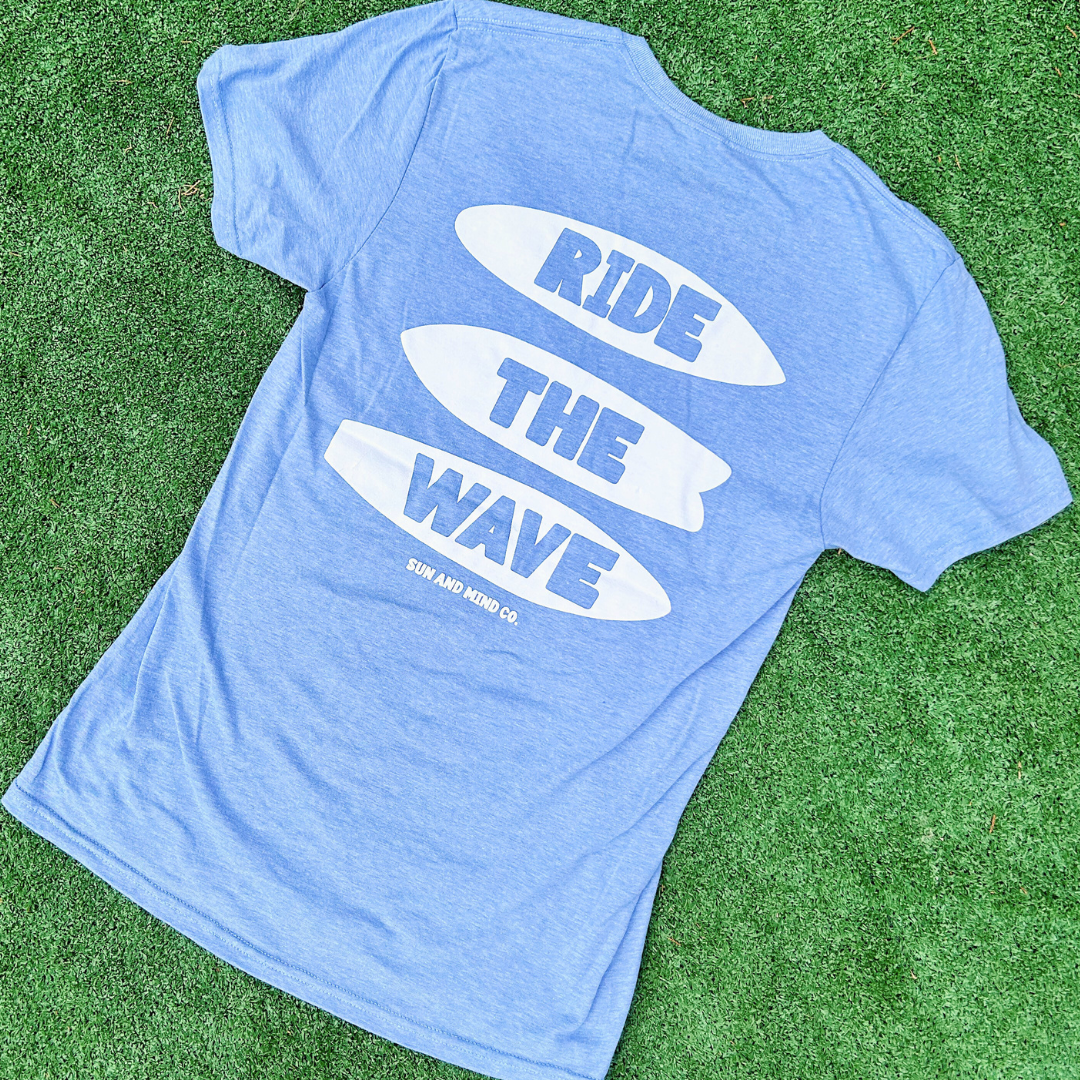 Ride The Wave Blue Tee