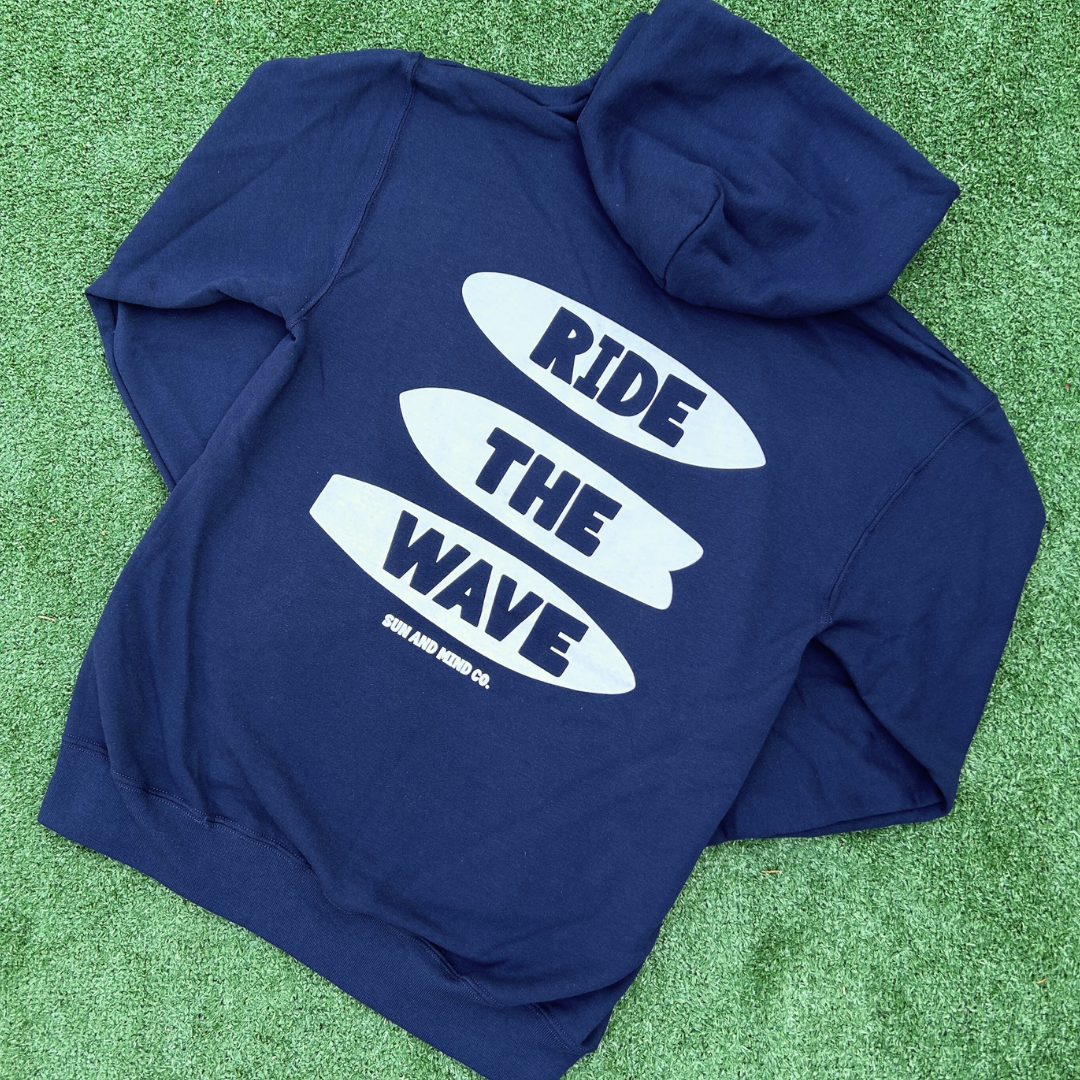 Ride The Wave Navy Blue Hoodie