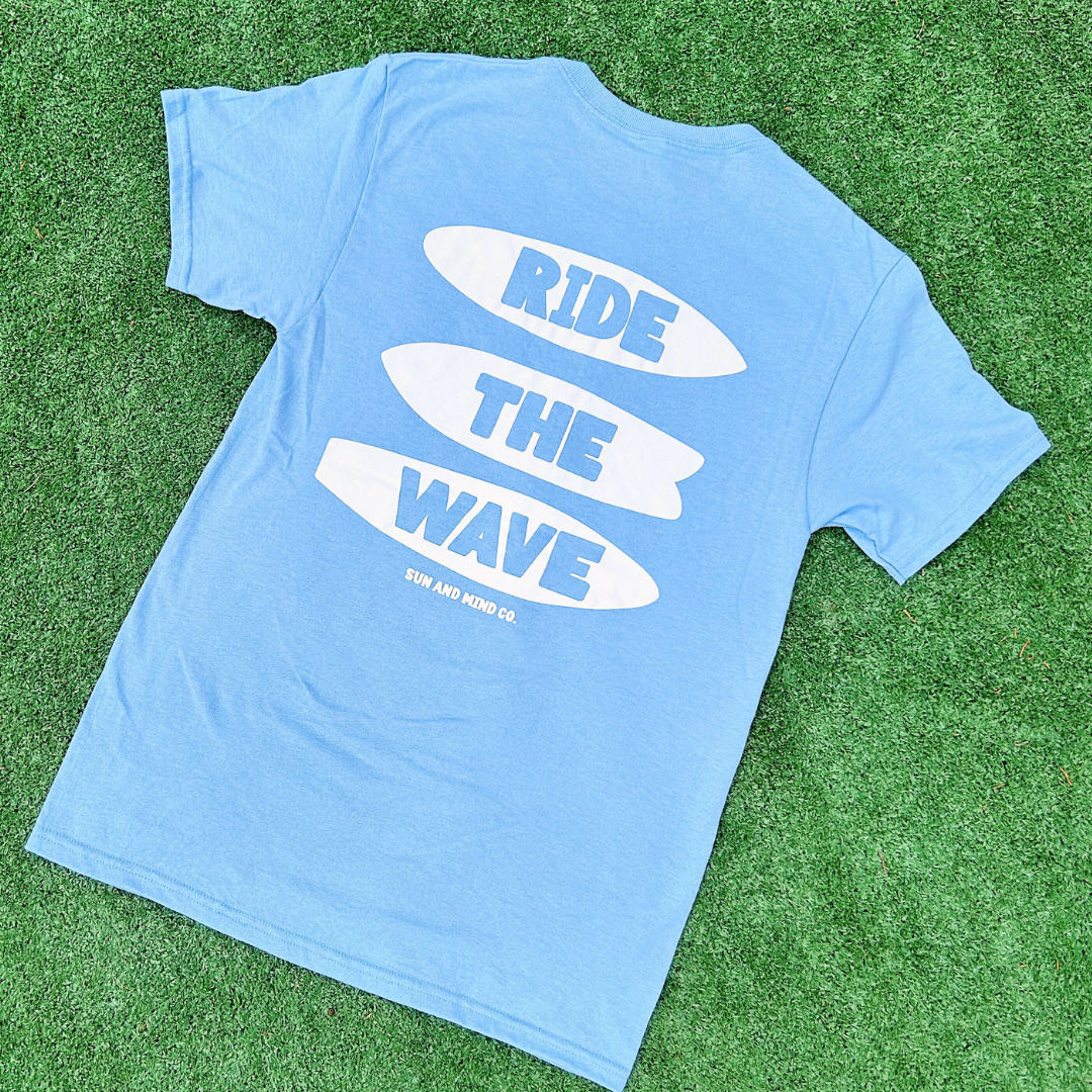 Ride The Wave Blue Tee