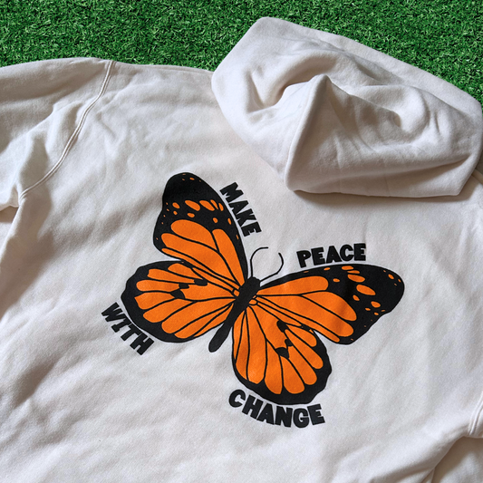 Make Peace With Change Butterfly Hoodie