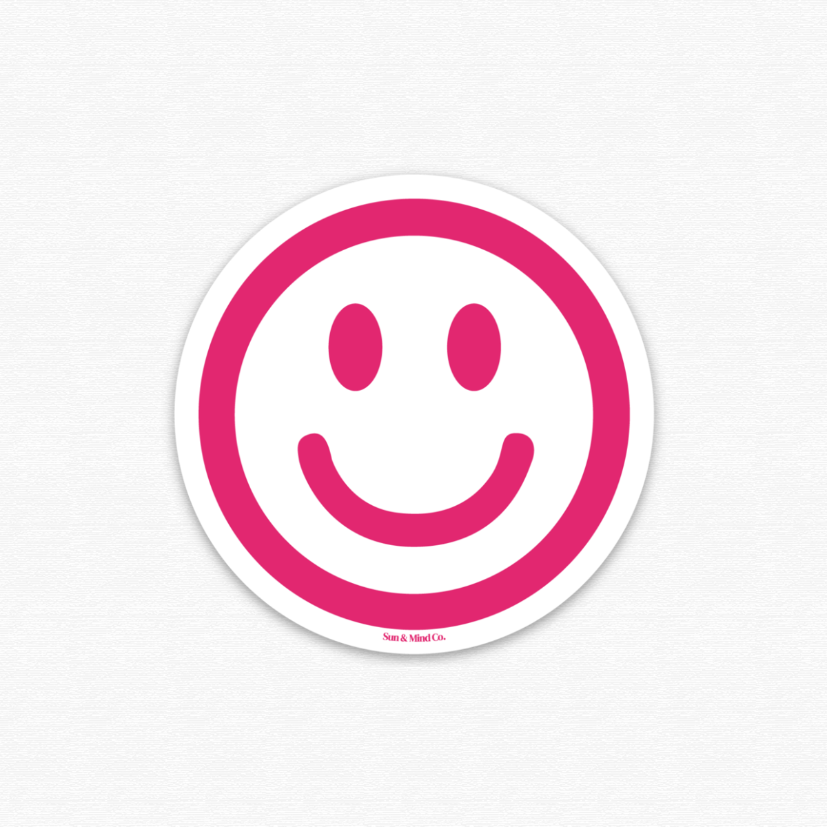 Pink Smiley Sticker