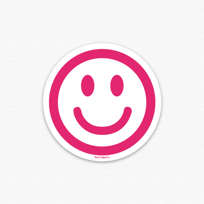 Pink Smiley Sticker