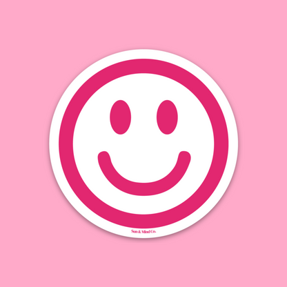 Pink Smiley Sticker