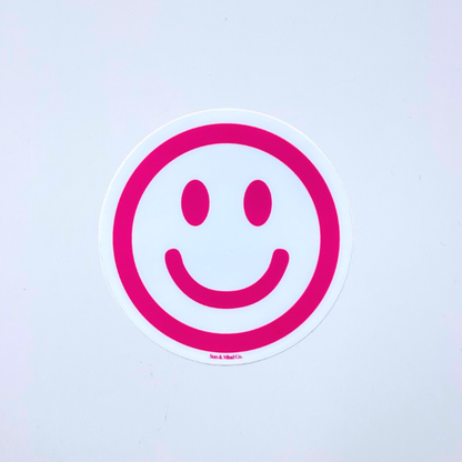 Pink Smiley Sticker