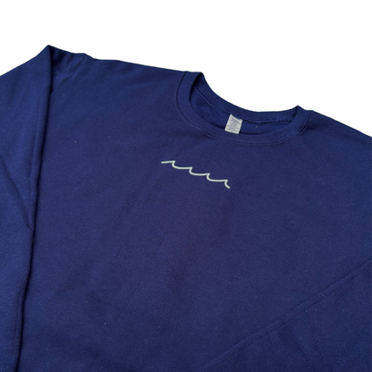 Ride The Wave Navy Blue Crewneck Sweatshirt