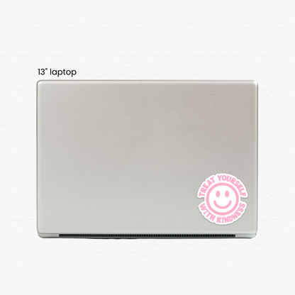 Pink Treat Yourself With Kindness Sticker